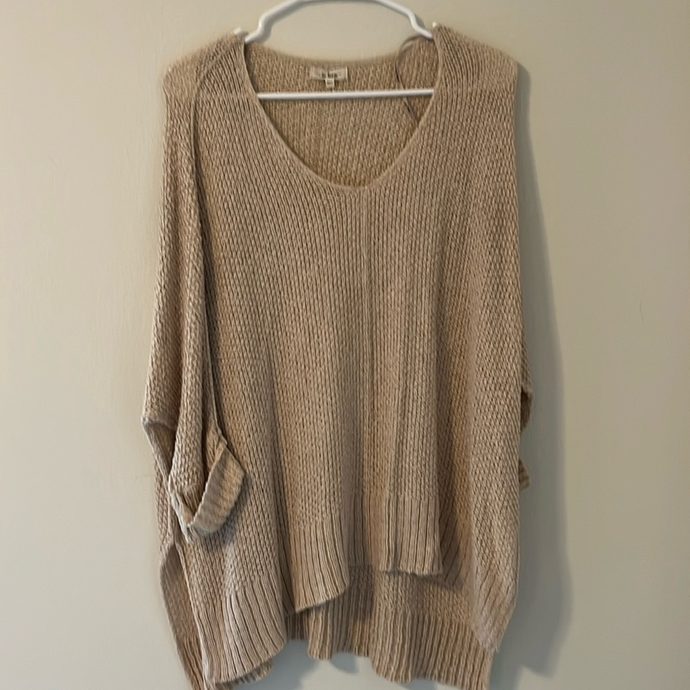 Tan Knit Sweater | Size M/L